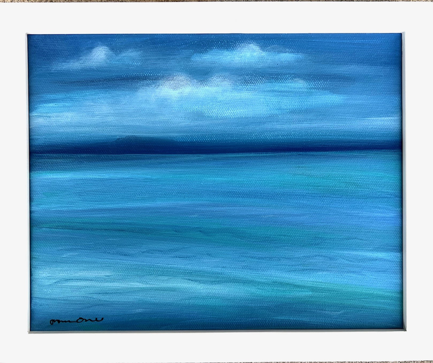 Deep Blue Vista - 8 x 10" framed acrylic on canvas