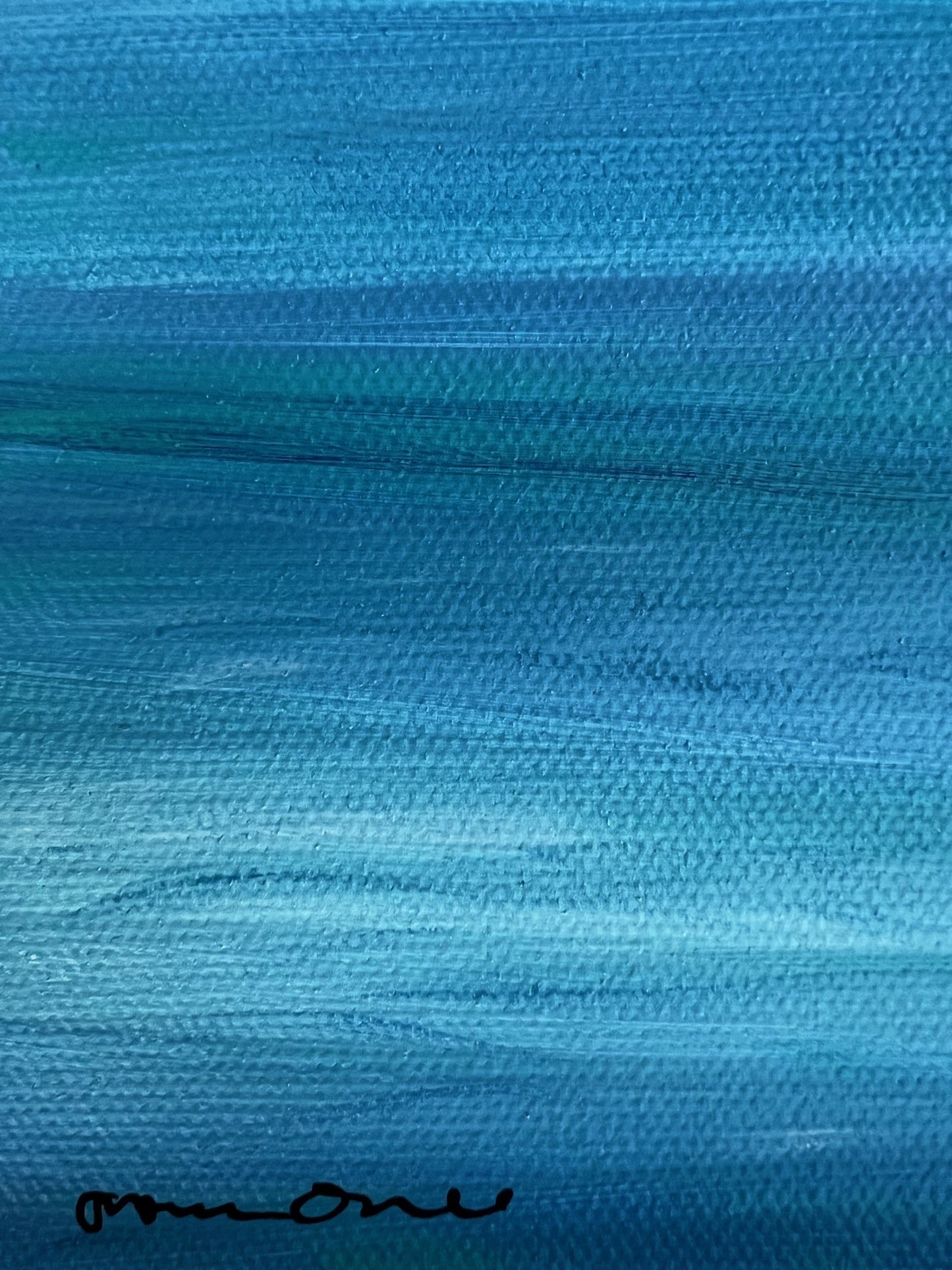 Deep Blue Vista - 8 x 10" framed acrylic on canvas
