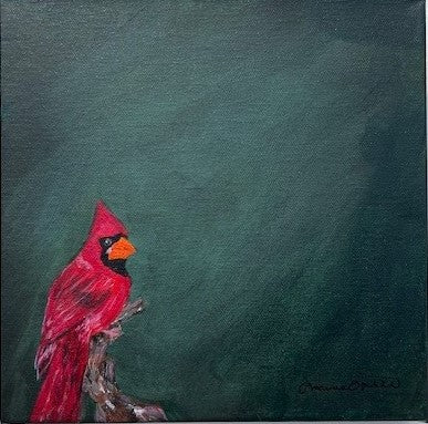 Fine Feathered Friend - 10 x 10 Cardinal