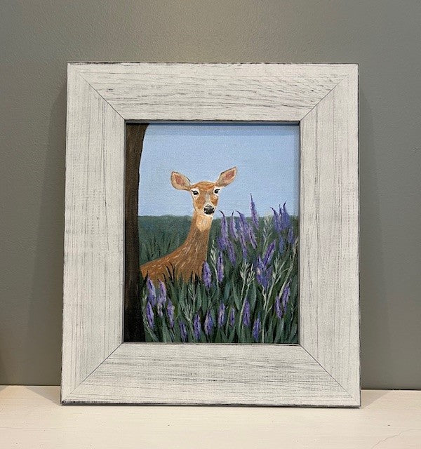 Deer Sweet Moment - 8 x 10 framed original