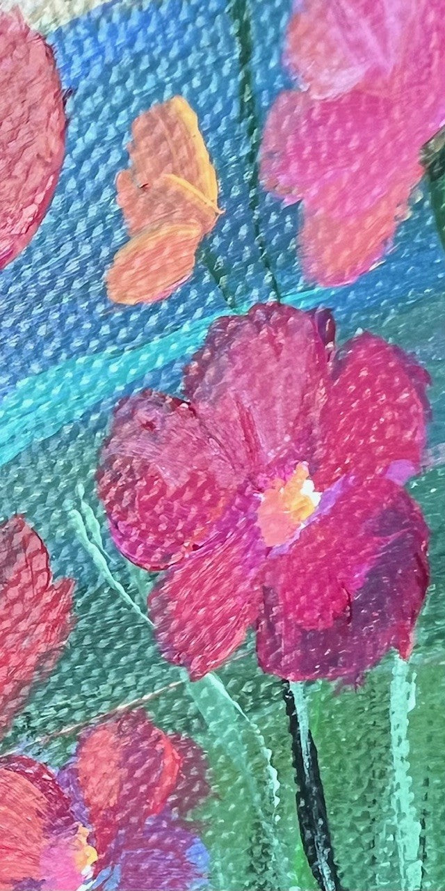 Marsh Floral - 12 x 12" original acrylic on canvas