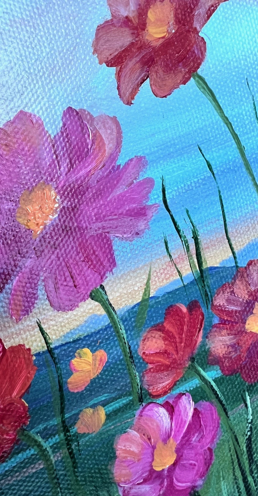Marsh Floral - 12 x 12" original acrylic on canvas