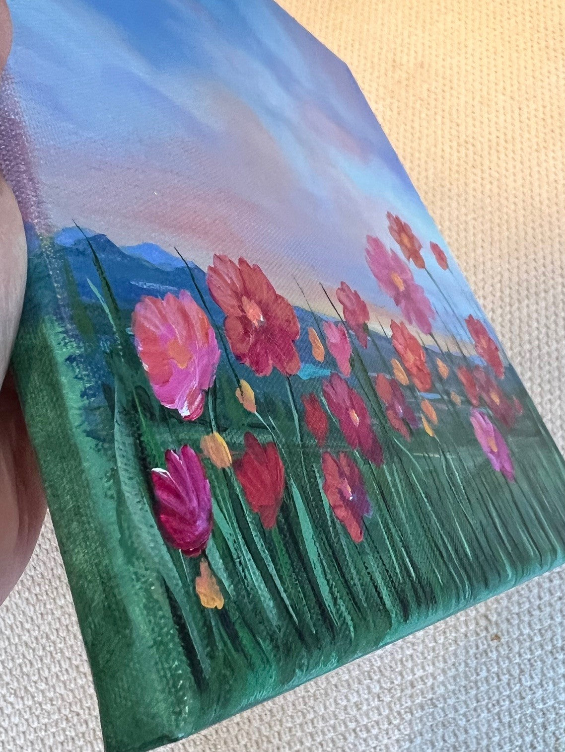 Marsh Floral - 12 x 12" original acrylic on canvas
