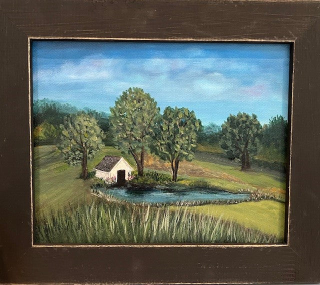 Mt. Cuba Pump house - 8 x 10 framed original