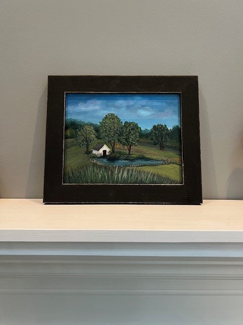 Mt. Cuba Pump house - 8 x 10 framed original