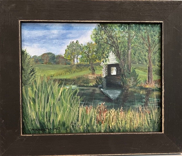 Pump House Reflection - framed original