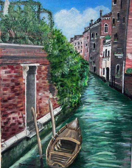 Venice Veranda Dock - 11 x 14 framed original